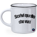 Tazza in ceramica personalizzata mug con manico rotondo jack colore bianco