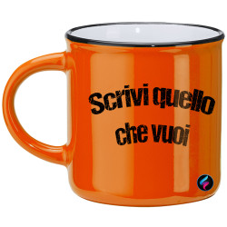 Tazza in ceramica personalizzata mug con manico rotondo jack colore arancio