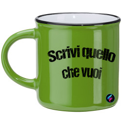 Tazza in ceramica personalizzata mug con manico rotondo jack colore verde