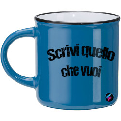 Tazza in ceramica personalizzata mug con manico rotondo jack colore blu royal
