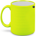 Tazza con personalizzazione a laser co2 fluorescente fluo giallo