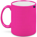 Tazza con personalizzazione a laser co2 fluorescente fluo colore rosa