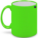 Tazza con personalizzazione a laser co2 fluorescente fluo colore verde