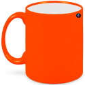 Tazza con personalizzazione a laser co2 fluorescente fluo colore arancio