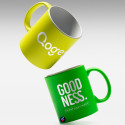 Tazza con personalizzazione a laser co2 fluorescente fluo