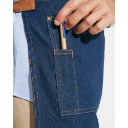 Grembiule corto personalizzato da cucina in jeans Costa penne