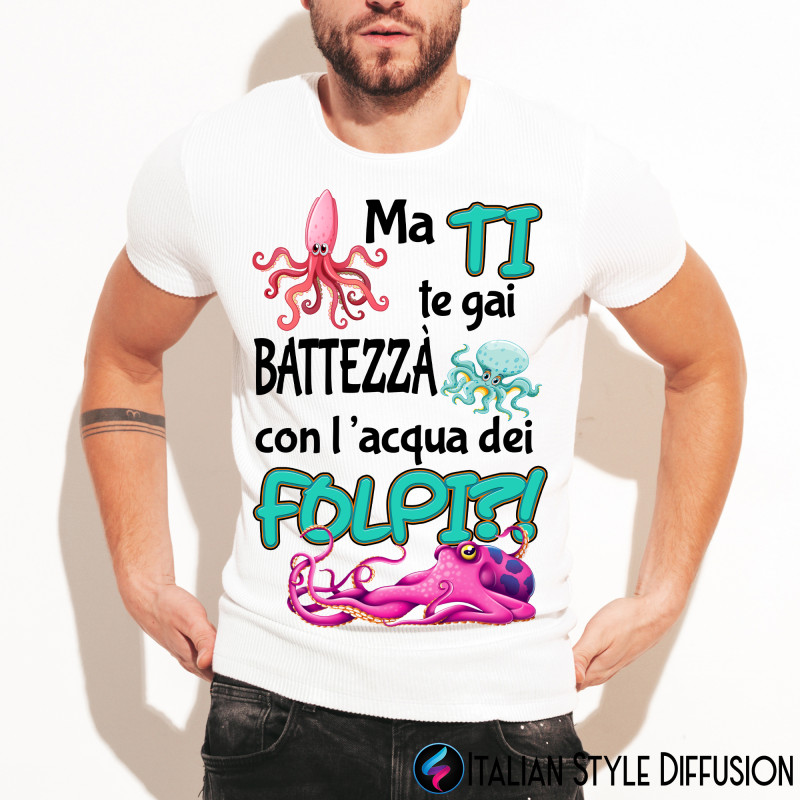 T-shirt personalizzata Veneto battezzà con l'acqua dei folpi