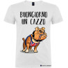 T-shirt personalizzata Buongiorno un cazzo Bulldog colore bianco