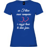 T-shirt personalizzata donna se vuoi campare felice colore blu royal
