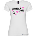 Maglietta personalizzata donna per la Sorella con anno colore bianco