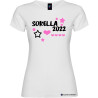 Maglietta personalizzata donna per la Sorella con anno colore bianco