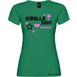 Maglietta personalizzata donna per la Sorella con anno colore verde