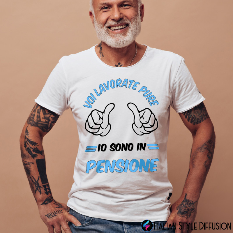 Sono in Pensione Maglietta Divertente Uomo Pensionato e Moglie T-Shirt