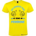 Maglietta personalizzata voi lavorate pure io sono in pensione colore giallo