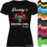 t-shirt personalizzata donna Daddy's racing girl con nome colori vari