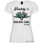 Maglietta personalizzata donna Daddy's racing girl con nome