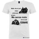 Maglietta personalizzata da uomo senza moto non si può sognare colore bianco