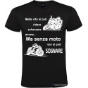 Maglietta personalizzata da uomo senza moto non si può sognare colore nero