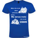 Maglietta personalizzata da uomo senza moto non si può sognare colore blu royal