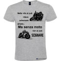 Maglietta personalizzata da uomo senza moto non si può sognare colore grigio