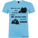 Maglietta personalizzata da uomo senza moto non si può sognare colore azzurro