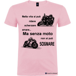 Maglietta personalizzata da uomo senza moto non si può sognare colore rosa