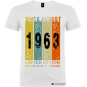 Maglietta personalizzata da uomo since august limited edition colore bianco