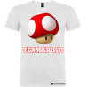 T-shirt personalizzata team sposo fungo rosso super mario matrimonio