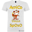 T-shirt personalizzata scimmia con banana addio al celibato sposo