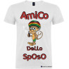 T-shirt personalizzata scimmia svapo e-cig addio al celibato sposo