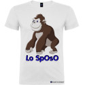 T-shirt “Lo Sposo” Gorilla Divertente – Maglietta Personalizzata Addio al Celibato Team Sposo