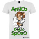 T-shirt personalizzata scimmia affarista addio al celibato sposo