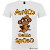 T-shirt personalizzata scimmia che gratta addio al celibato amico sposo