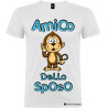 T-shirt personalizzata scimmia pensatrice addio al celibato sposo