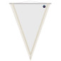 Gagliardetto triangolare 15 x 10 cm colore bianco oro argento