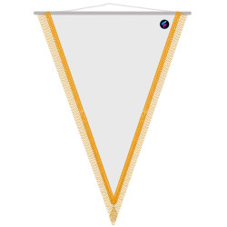 Gagliardetto triangolare 15 x 10 cm colore oro