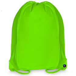 Sacca personalizzata fluorescente zainetto con stampa fronte e retro colore verde
