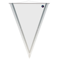 Gagliardetto triangolare 15 x 10 cm colore argento