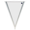 Gagliardetto triangolare 20 x 13 cm colore argento