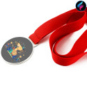 Medaglia personalizzata colore argento per premiazioni e gare