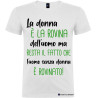 T-shirt personalizzata simpatica la donna è la rovina dell'uomo colore bianco