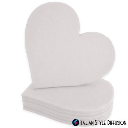 Sottobicchiere in feltro personalizzato a cuore Soft Heart stampa personalizzata a Padova