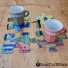 Set sottobicchieri per tazzine personalizzati Puzzle con logo o foto sottobicchiere personalizzato