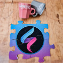 Set sottobicchieri per tazzine personalizzati Puzzle con logo o foto sottobicchiere personalizzato a Padova