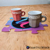 Set sottobicchieri per tazzine personalizzati Puzzle con logo o foto