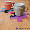 Set sottobicchieri per tazzine personalizzati Puzzle sottobicchiere personalizzato con stampa