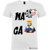 T-shirt personalizzata simpatica dialetto veneto ma va cagare colore bianco