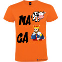 T-shirt personalizzata simpatica dialetto veneto ma va cagare colore arancio