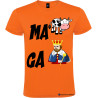 T-shirt personalizzata simpatica dialetto veneto ma va cagare colore arancio