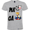 T-shirt personalizzata simpatica dialetto veneto ma va cagare colore grigio